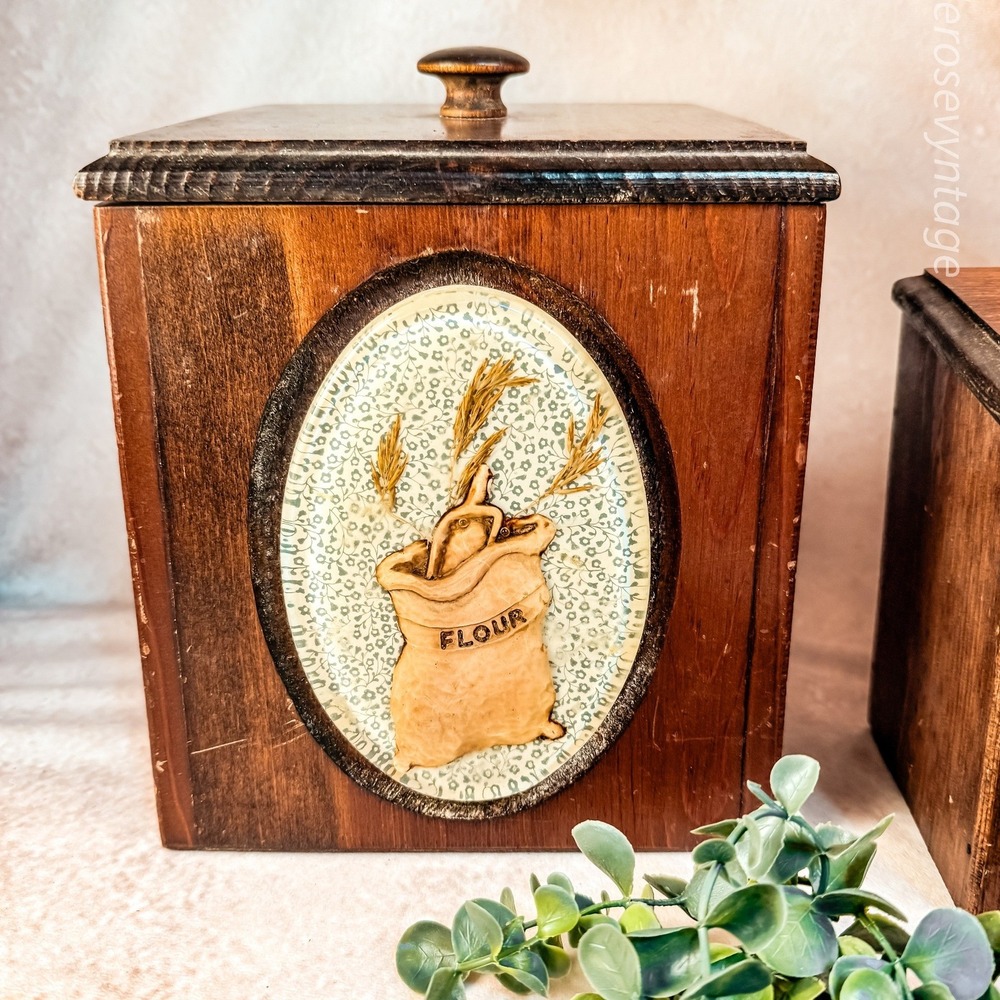 Wooden Kitchen Canister Set - Picture 2 of 11